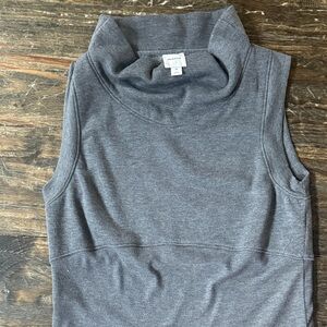 Anthropologie Maeve Gray Sleeveless Knit Cowl Neck Top